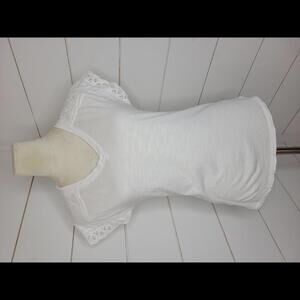 Talbots XS white eyelet sleeved tee shirt. So cute!